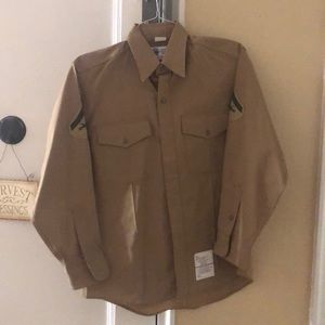 USMC Long sleeve Khaki dress shirt